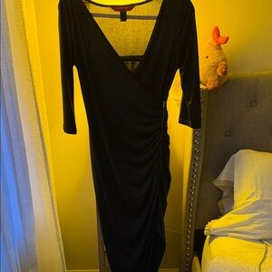 Elegant Black Wrap Dress